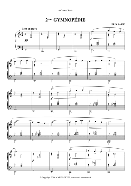 Gymnopedie No. 2 (arr. Mark Reeves)