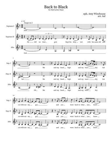 Back To Black (arr. Aaliyah Bancod)