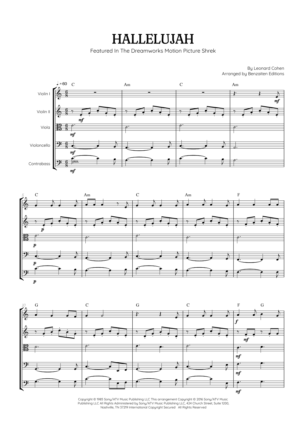 Hallelujah (arr. Benzaiten Editions)