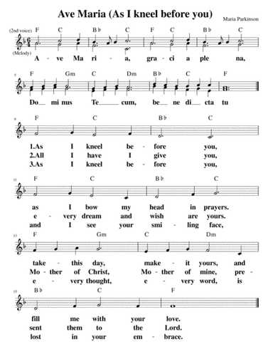 Ave Maria (As I Kneel Before You) (arr. Bonnie Wong)