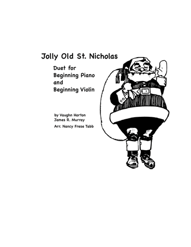Jolly Old St. Nicholas - Easy Piano and easy Violin Duet (arr. Nancy Frese Tabb)