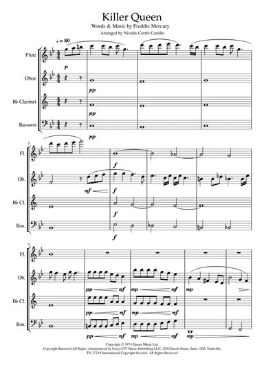 Killer Queen (arr. Nicolás Cortés Castillo)