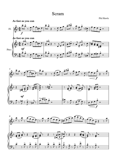 Scram - Flute and Piano