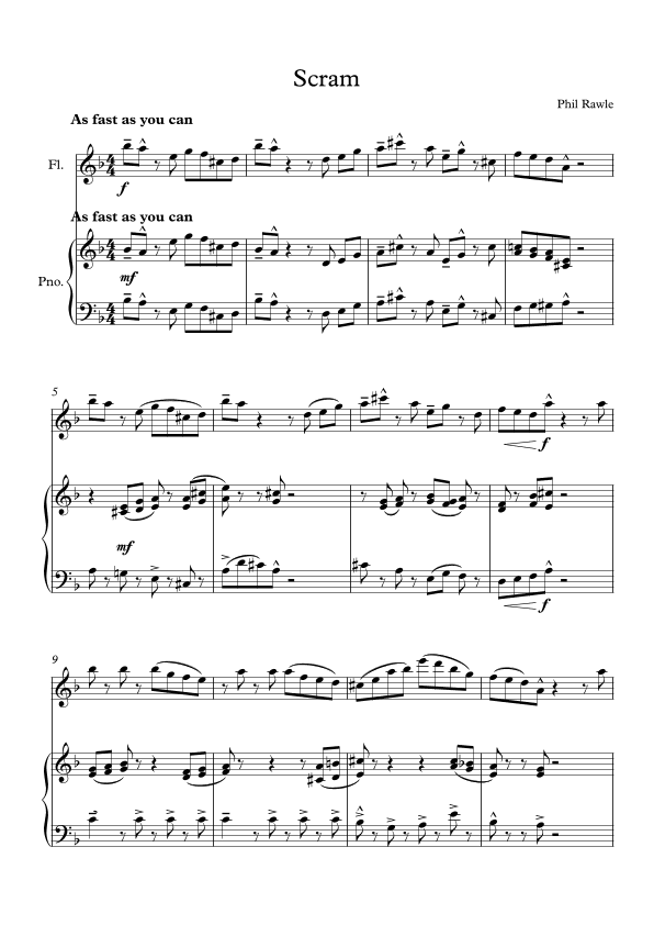 Scram - Flute and Piano