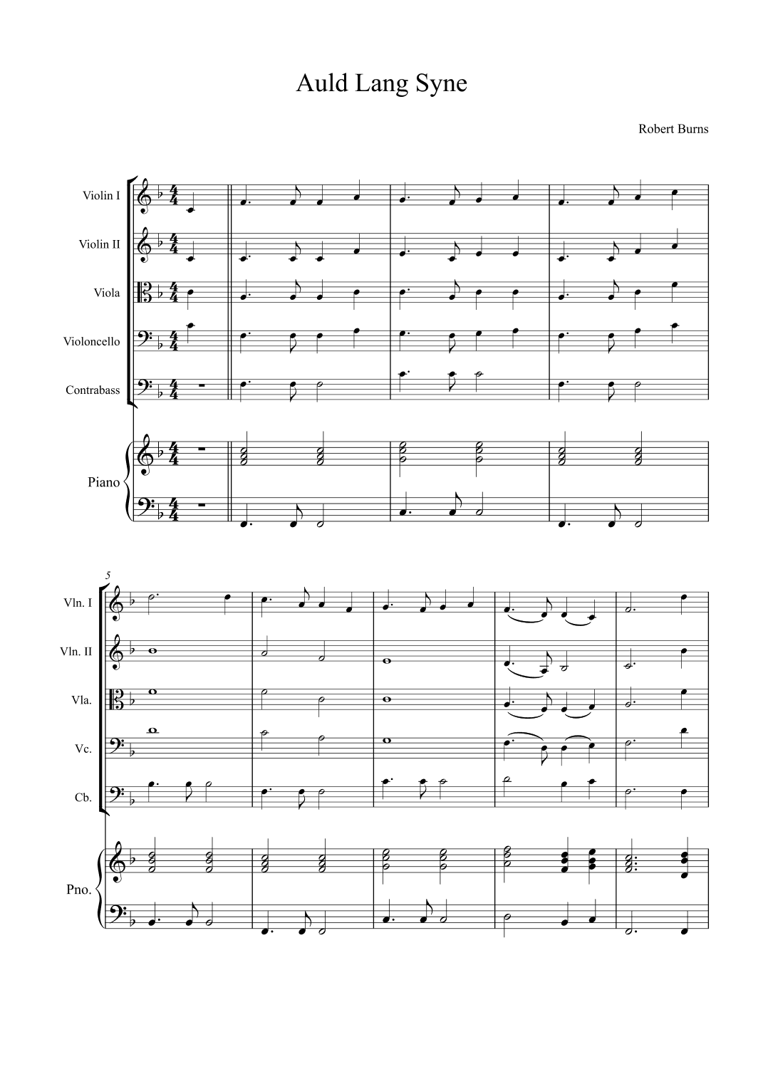 Auld Lang Syne (arr. Alex Nunes Rodrigues)