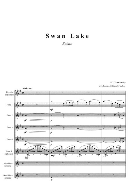 Swan Lake - Flute Quartet/Choir (arr. Antonio Di Giamberardino)