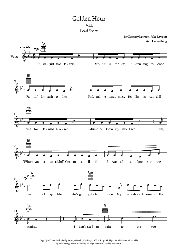Golden Hour (arr. Heisenberg)