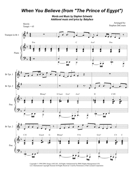 When You Believe (From The Prince Of Egypt) (arr. Stephen DeCesare)