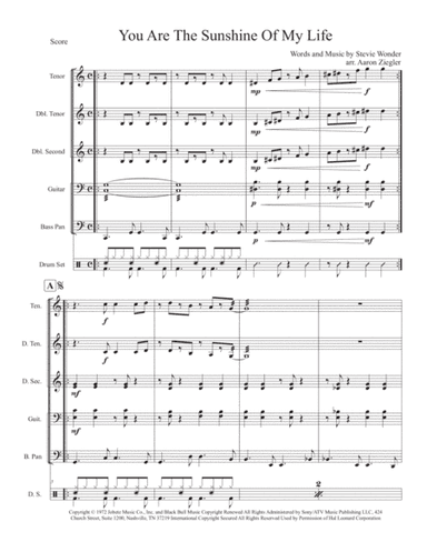 You Are The Sunshine Of My Life (arr. Aaron Ziegler)