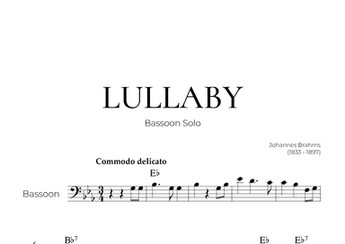 Lullaby (Bassoon Solo) - Johannes Brahms (arr. Pedro Merendi)