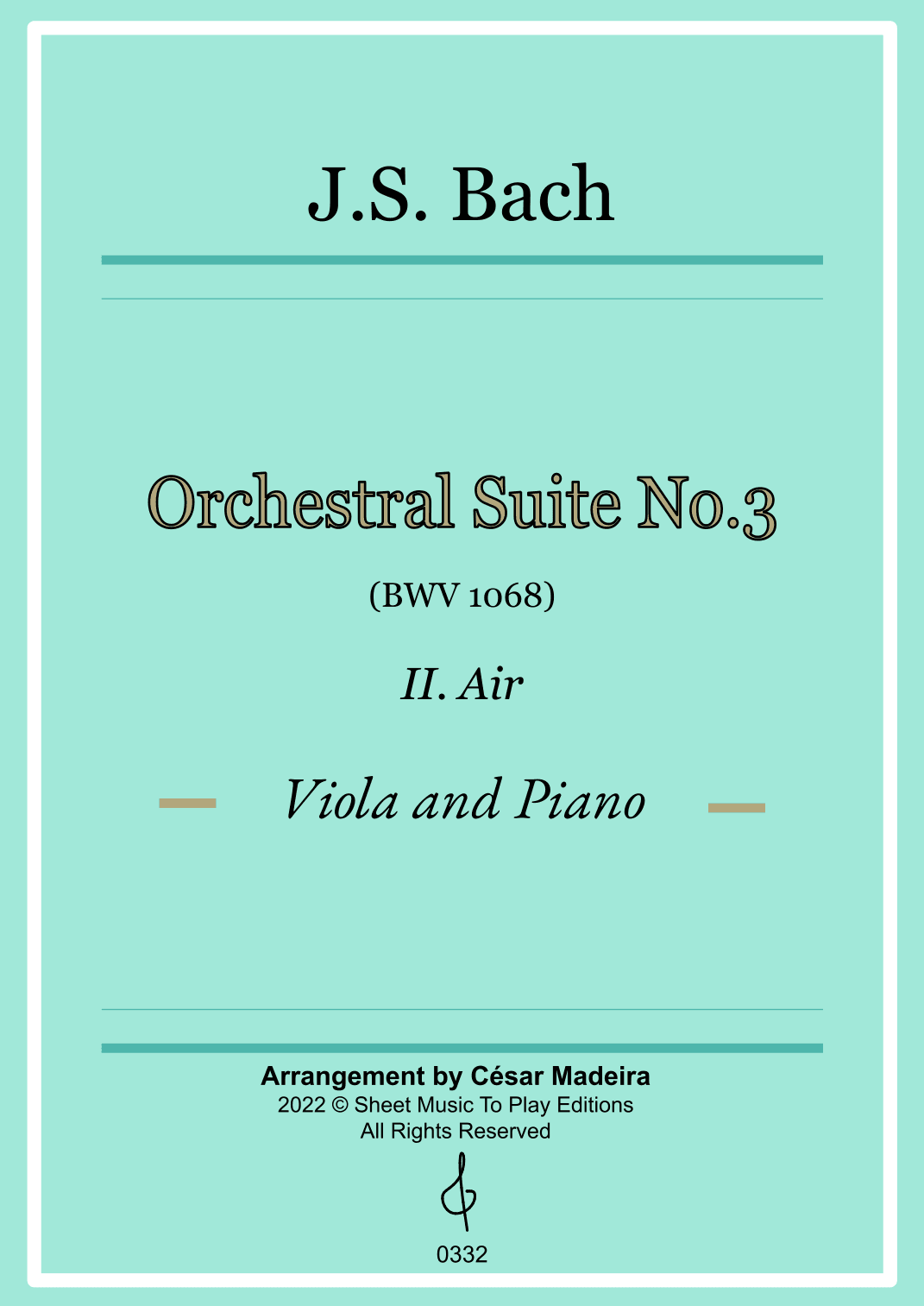 Air on G String - Viola and Piano (Full Score) (arr. Sheet Music To Play Editions)