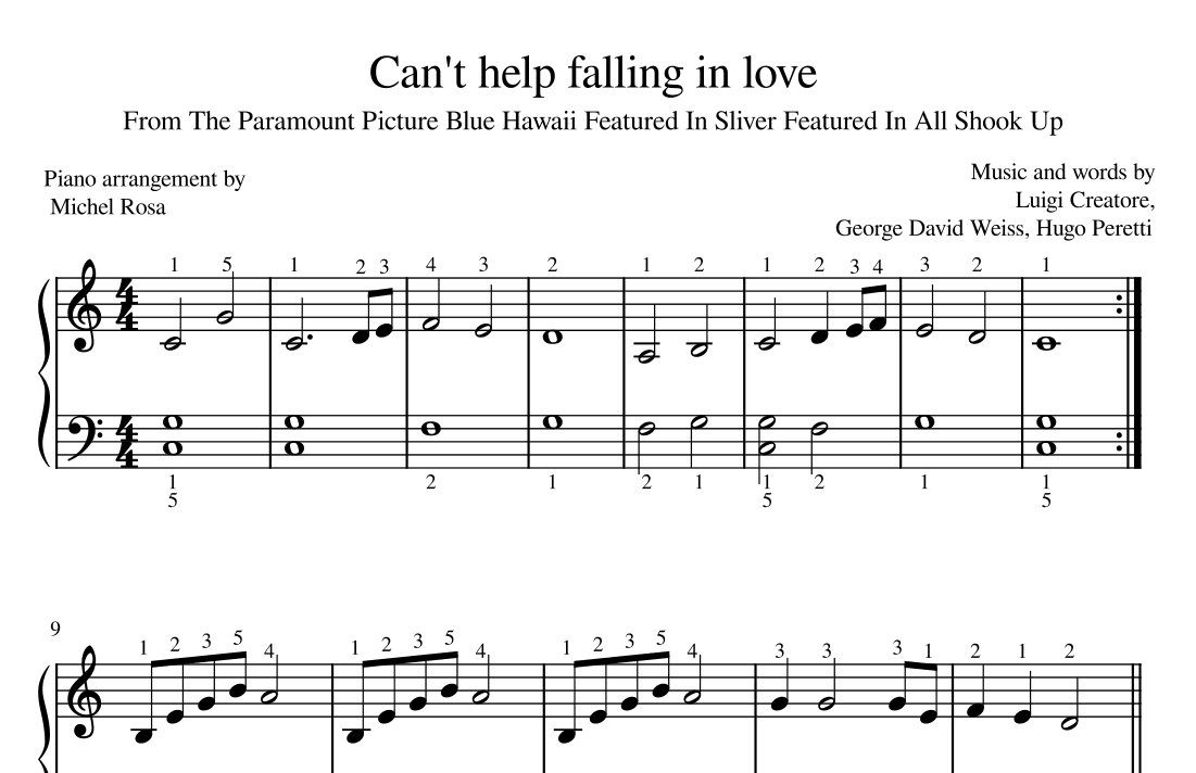 Can't Help Falling In Love (arr. Harmonistas)