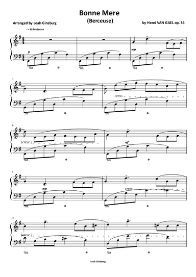 Bonne Mère by Henri van Gael (arr. Leah Ginzburg)