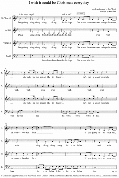 I Wish It Could Be Christmas Every Day (arr. Ken Hare)