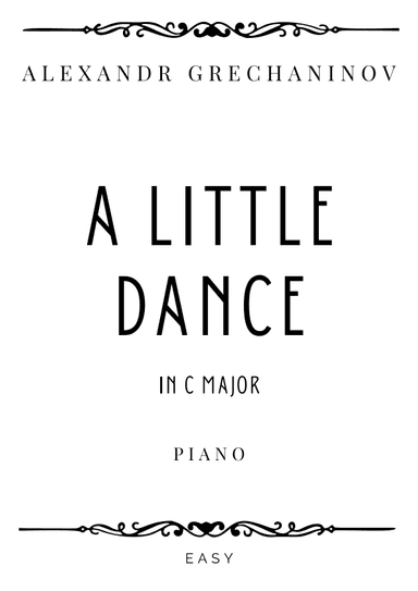 Grechaninov - A Little Dance in C Major - Easy (arr. Piacere Music Sheets)