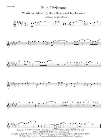 Blue Christmas (arr. Kevin Busse)