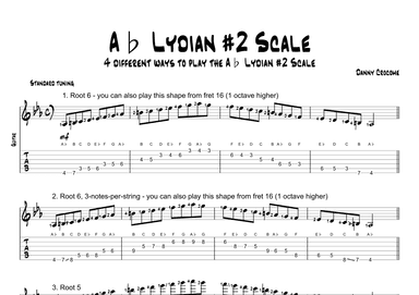 Ab Lydian #2 Scale (4 Ways to Play)
