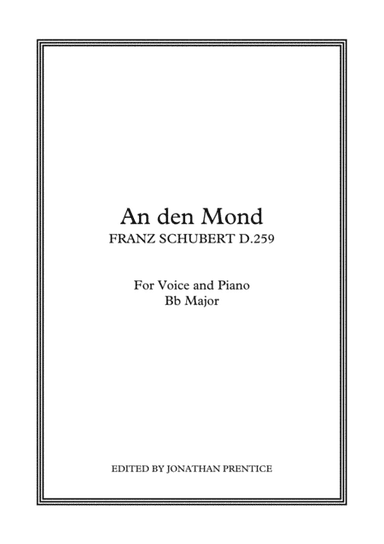 An den mond (D259) in Bb Major (arr. Jonathan Prentice)