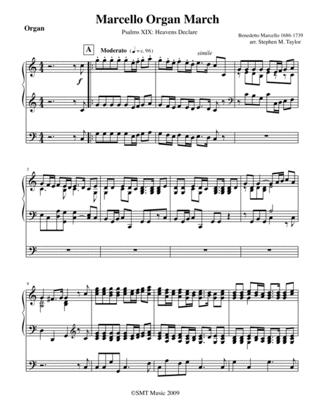 Marcello Organ March Psalm 19 (arr. Stephen M. Taylor)