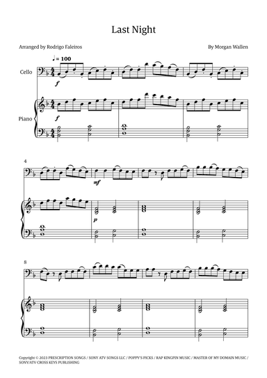 Last Night (arr. Rodrigo Faleiros)