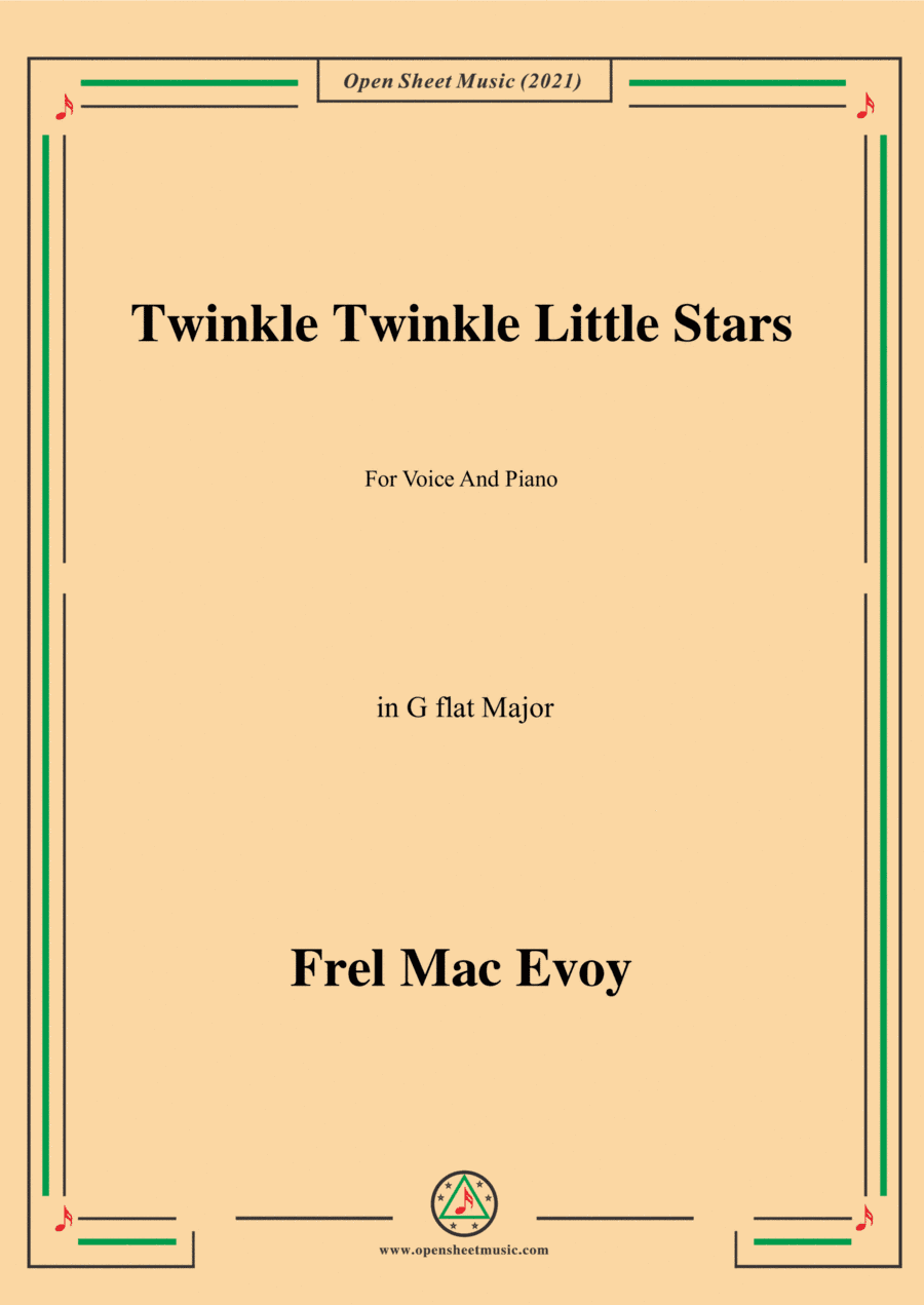 Frel Mac Evoy-Twinkle Twinkle Little Star,in G flat Major (arr. Open Cloud)