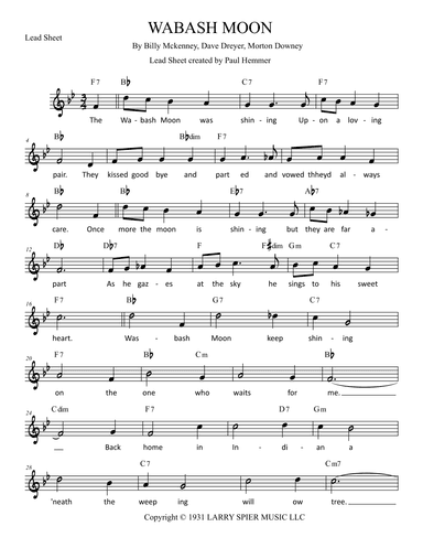 Wabash Moon (arr. Paul Hemmer)