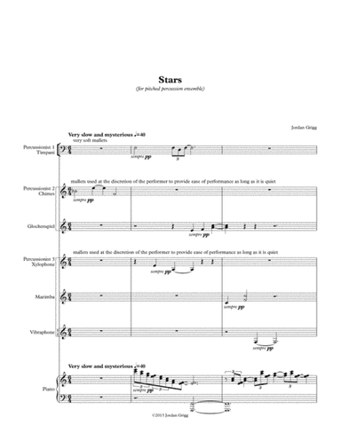 Stars (for pitched percussion ensemble)