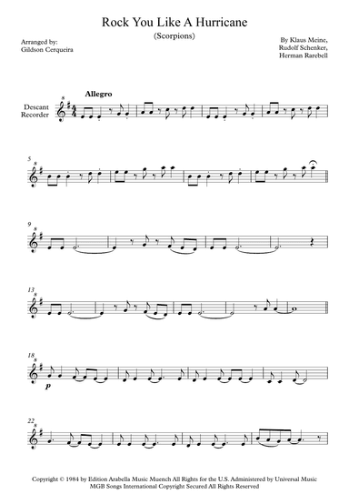 Rock You Like A Hurricane (arr. Gildson Cerqueira)