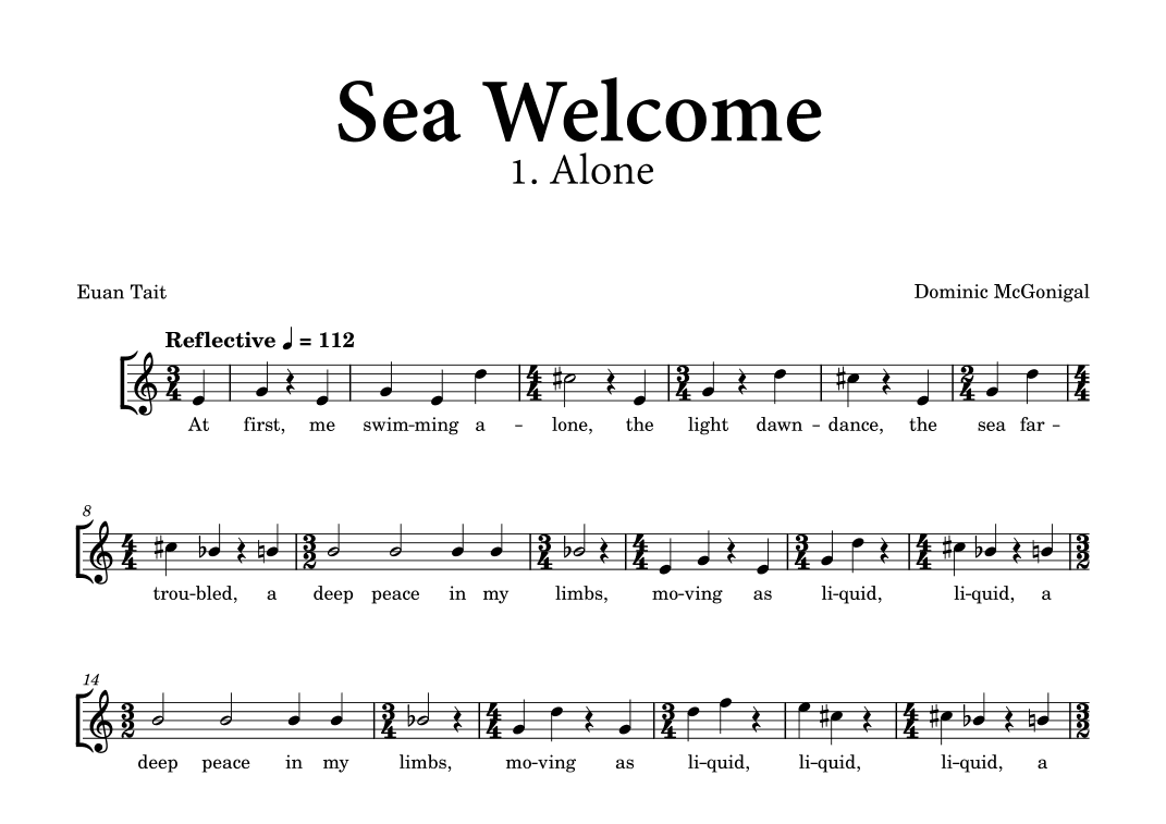 Sea Welcome - Alone (soprano)