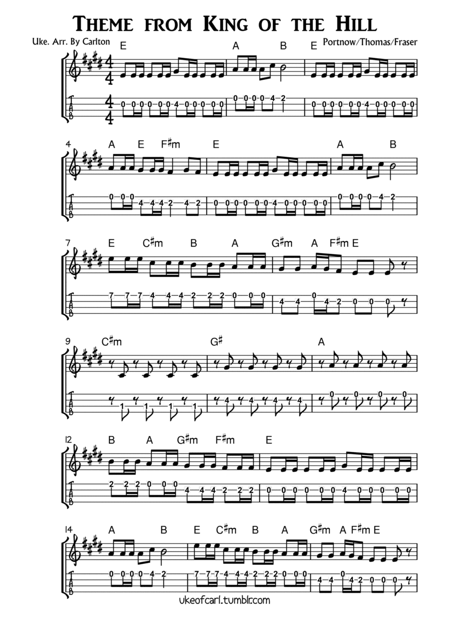 Theme From King Of The Hill (arr. Uke of Carl)