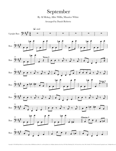 September (arr. Daniel Roberts)