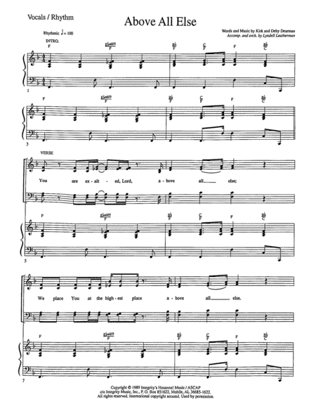 Above All Else (arr. Lyndell Leatherman)