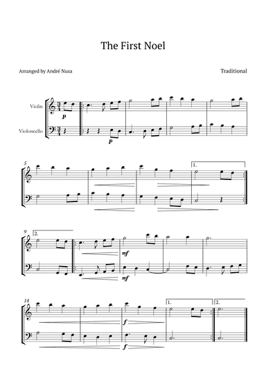 The First Noel (arr. André Nusa)