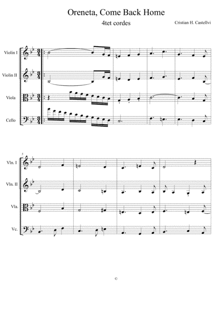 "Oreneta Come Back Home"