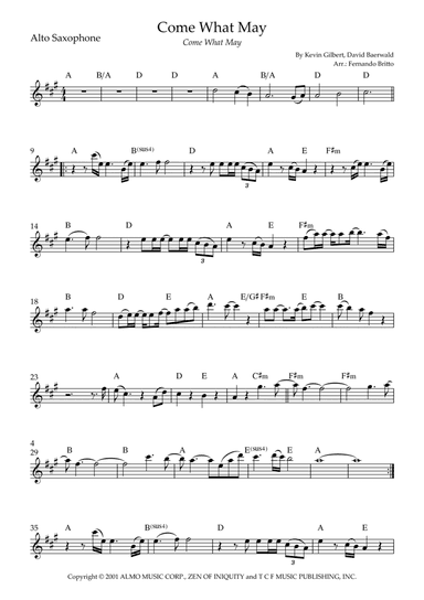 Come What May (arr. Fernando Britto)