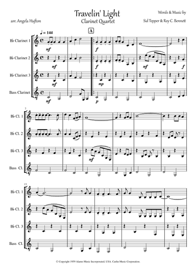 Travelin' Light (arr. Angela Hufton)