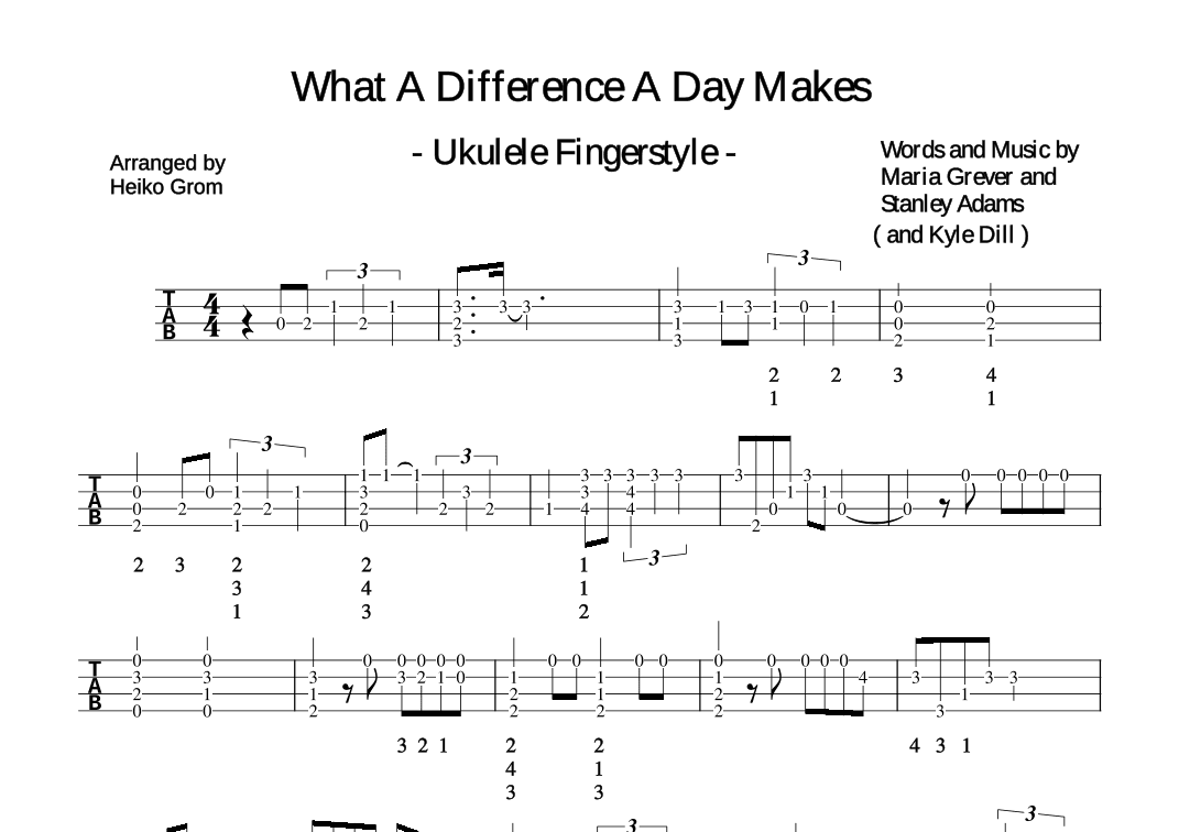 What A Difference A Day Makes (arr. Heiko Grom)