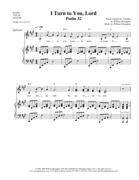 I Turn to You, Lord (Psalm 32)