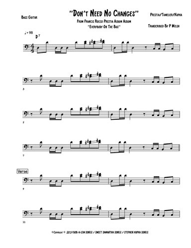Don't Need No Change (arr. Accubass)