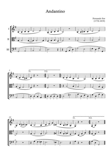 Andantino - Fernando Sor (String Trio) (arr. Christopher Everest)
