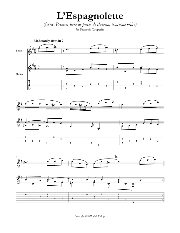 L’Espagnolette (arr. Mark Phillips)