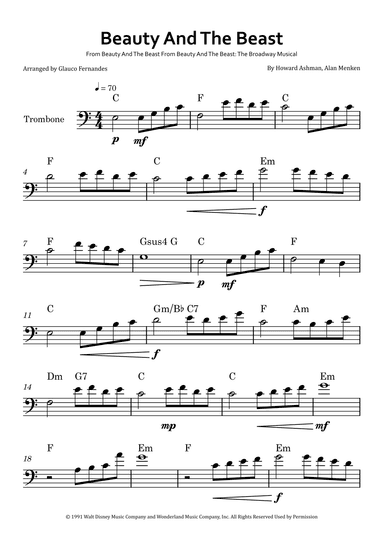 Beauty And The Beast (arr. Glauco Fernandes)