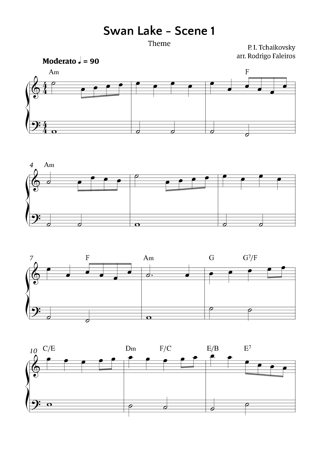 Swan Lake theme Scene 1 (arr. Rodrigo Faleiros)