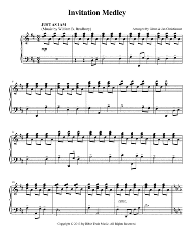 Invitation Medley (arr. Glenn & Jan Christianson)