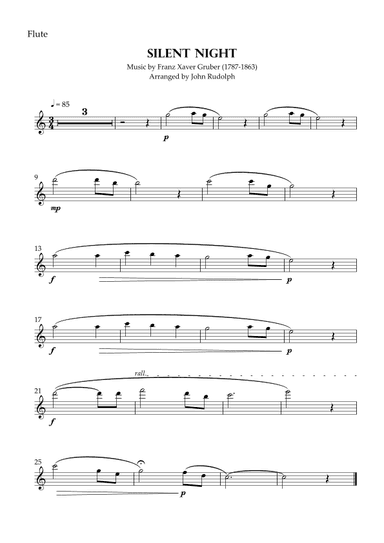 Silent Night (Valse Jazz) (arr. John Rudolph)