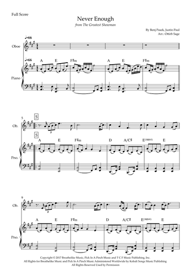Never Enough (arr. Ottirb Sage)