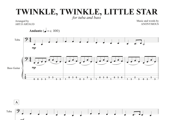 Twinkle Twinkle Little Star (arr. Art.o Artaud)