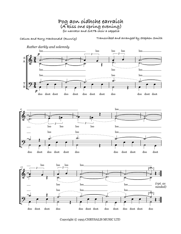 Pog Aon Oidche Earraich (arr. Stephen Smith)