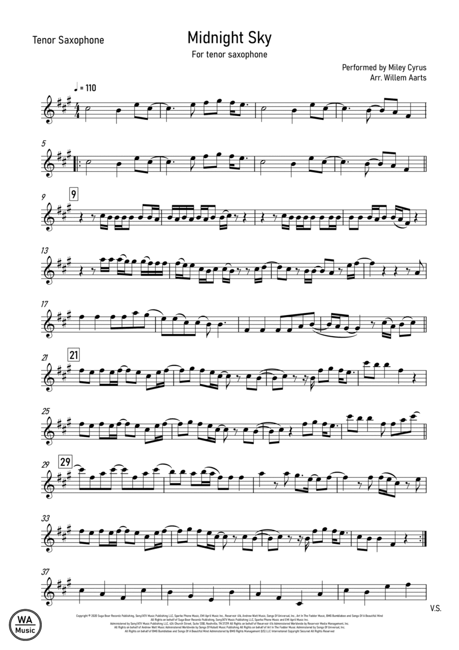 Midnight Sky (arr. Willem Aarts)