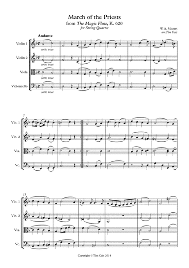 Mozart: March of the Priests (from The Magic Flute) (arr. Tim Cais)